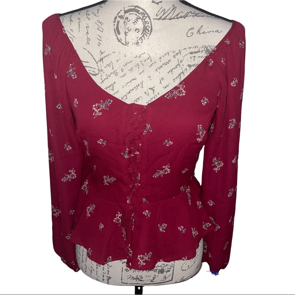 Corset Long Sleeve Blouse